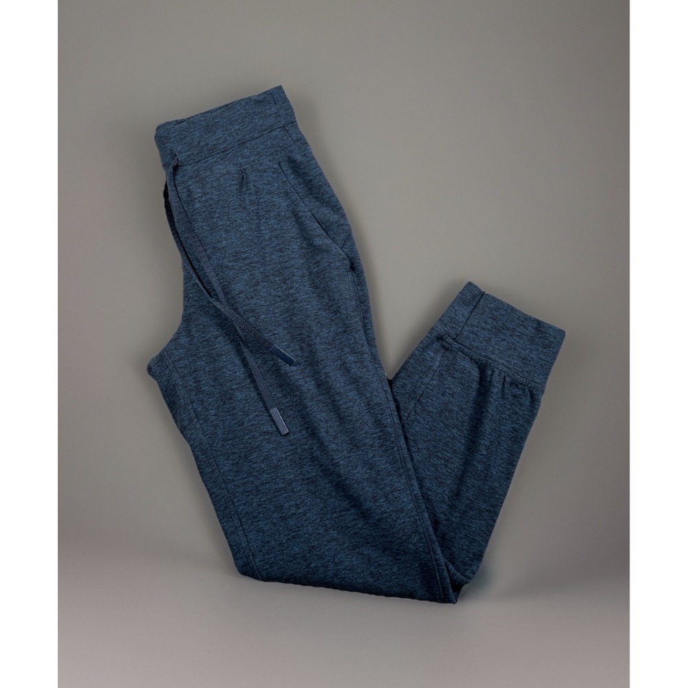 Lululemon Ready‎ to Rulu Jogger Crop Women's 2 Heathered True Navy/Black Comfy